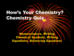 The Class Chemistry Quiz