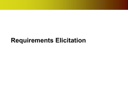 Requirements Elicitation - The Software Enterprise
