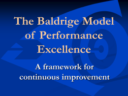The Baldrige Model of Excellence