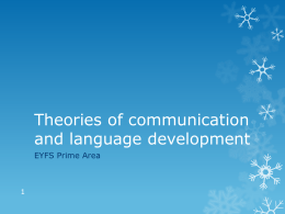 Theories of communication and language development