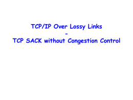 TCP w/o Congestion Control