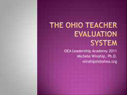 The Ohio Teacher Evaluation System - Home