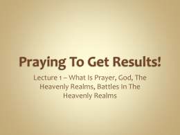 Praying To Get Results!