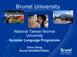 Welcome to Brunel University