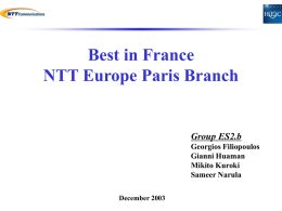 NTT Europe - HEC Paris