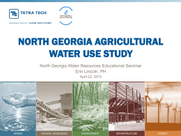 North Georgia Agricultural Water Use Study