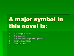 A major symbol in this novel is: