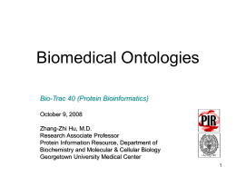 Biological Ontologies: - Georgetown University