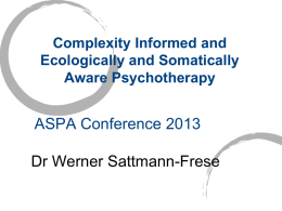 Ecopsychotherapy - Learning for Sustainable Living