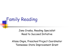 Reading Aloud to Children - Tennessee State Personnel