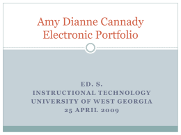 Amy Cannady Electronic Portfolio