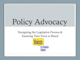 Policy Advocacy - Formed Families Forward