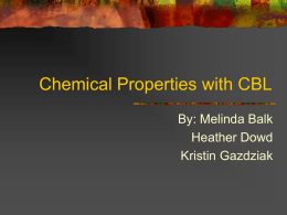 Chemical Properties with CBL