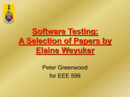 Software Testing: A Selection of Papers by Elaine Weyuker