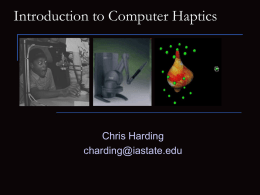 Introduction to Computer Haptics