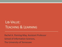 Lib-Value: Teaching & Learning