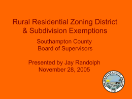 Rural Residential Zoning District