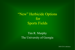 New Herbicide Options for Athletic Fields