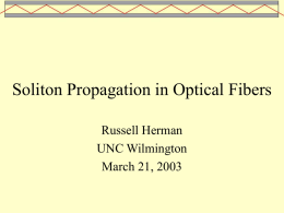Soliton Propagation in Optical Fibers