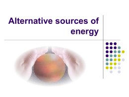 Alternative sources of energy - GeoInteractive Geography