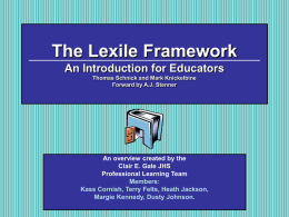 The Lexile Framework Power Point