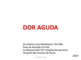 DOR AGUDA - Federal University of Rio de Janeiro