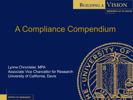 A Compliance Compendium - University of Washington