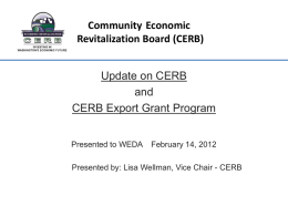 Community Economic Revitalization Board and Public Works …