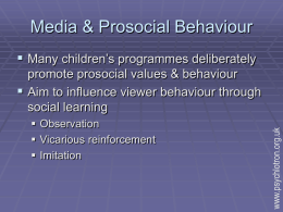 Media & Prosocial Behaviour