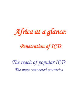 Africa at a glance: Penetration of ICTs