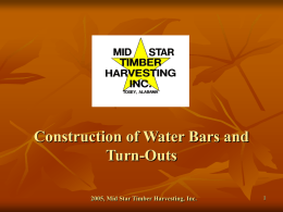 Construction of Water Bars and Turn-Outs