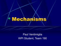 Mechanisms - Student Team 190