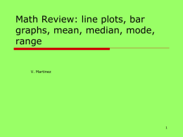 Math Review: line plots , bar graphs, mean, median, mode