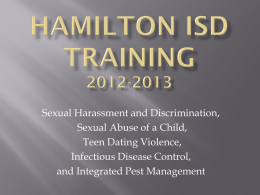 Hamilton ISD Training