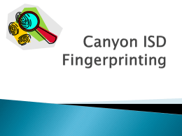 Canyon ISD Fingerprinting