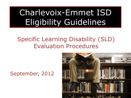 Charlevoix-Emmet ISD Eligibility Guidelines
