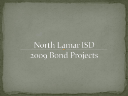 North Lamar ISD Bond Projects