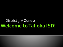 Welcome to Tahoka ISD!