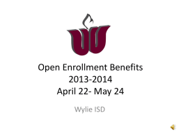 Open Enrollment Benefits 2011-2012