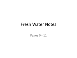 Fresh Water Notes - Hastings Middle School