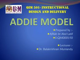 ADDIE MODEL - WordPress.com