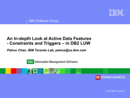 DB2 Information Management Software Presentation Template