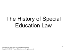 Changes in Special Education Law