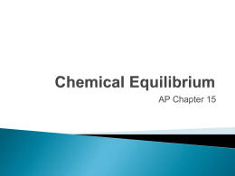 Chemical Equilibrium - CNYRIC