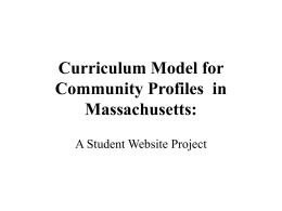 PowerPoint Presentation - Curriculum Model for Community