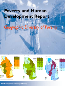 Poverty and Human Development Report Geographic Diversity