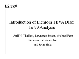 Eichrom's TEVA Disc