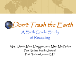 Don’t Trash the Earth - SchoolNet South Africa
