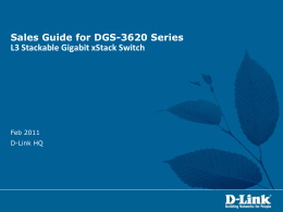 DES-3810 Series Sales Guide