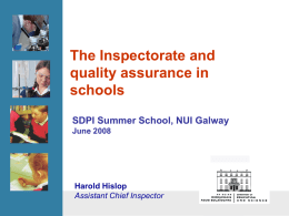 Associate Inspectors supporting evaluation work